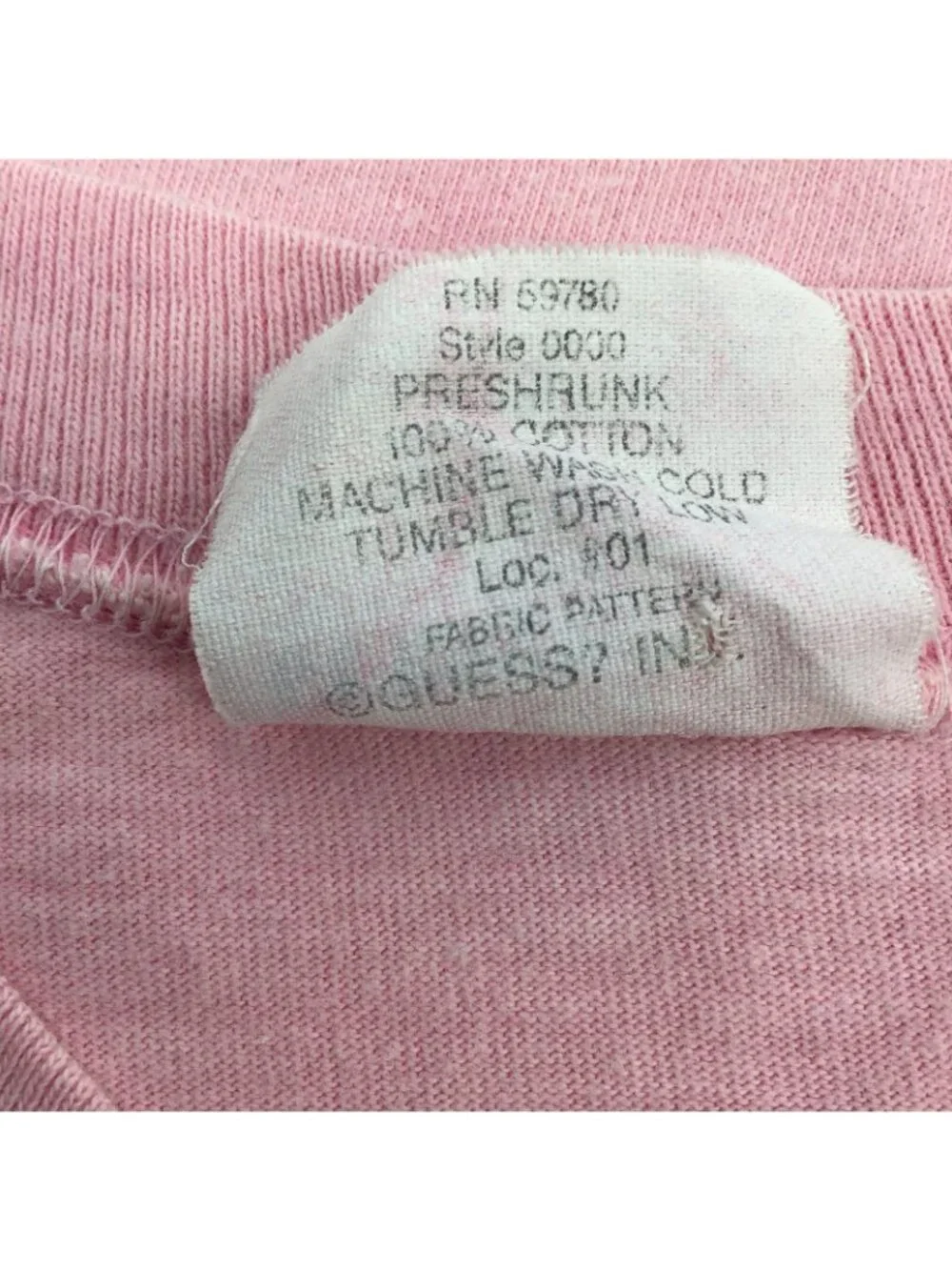 Vtg Guess by Georges Marciano Adult U.S.A Guess Embroidered Pink Blue Sz OS 90's - Picture 8 of 12